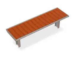 Скамейка стальная «Поло» без спинки 1,2 м