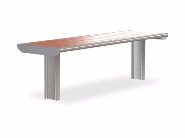 Скамейка стальная «Поло» без спинки 1,2 м