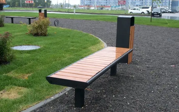 Скамейка стальная «Поло» без спинки 1,2 м