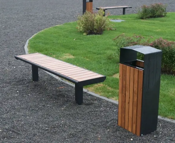 Скамейка стальная «Поло» без спинки 1,2 м