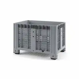 Крупногабаритный перфорированный пластиковый контейнер на ножках IBOX, 1200х800x800 мм, серый [11.602.92.PE.C10]