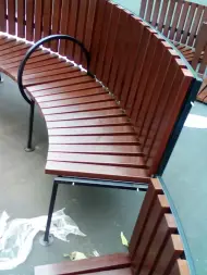 Скамейка стальная «Округ» Для беседки «Физалес» 8680 мм