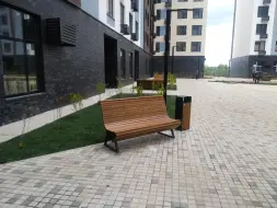 Скамейка стальная «Аллегория» 0,6 м (кресло)