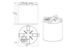 Емкость пластиковая для хранения удобрений (КАС/ЖКУ) ЭКОПРОМ T, 10000 л, красный [107.1002.101.0]
