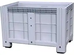 Крупногабаритный сплошной пластиковый контейнер на ножках SDBOX, 1200х800х800 мм, серый [SDBOX 1208 S серый] 