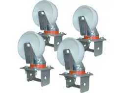 Колёса (комплект) для крупногабаритных пластиковых контейнеров BoxPallet в сборе, 4 шт [Craemer800]