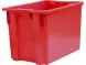 Ящик пластиковый сплошной, 600x400x400 мм, 75 л, красный [605 ГД]