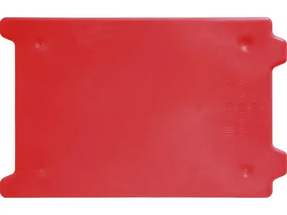 Ящик пластиковый сплошной, 600x400x400 мм, 75 л, красный [605 ГД]