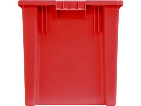 Ящик пластиковый сплошной, 600x400x400 мм, 75 л, красный [605 ГД]