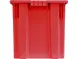 Ящик пластиковый сплошной, 600x400x400 мм, 75 л, красный [605 ГД]