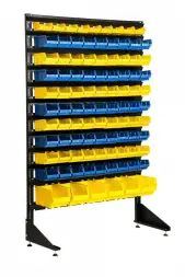 Стеллаж с пластиковыми ящиками 1501-1/9/1