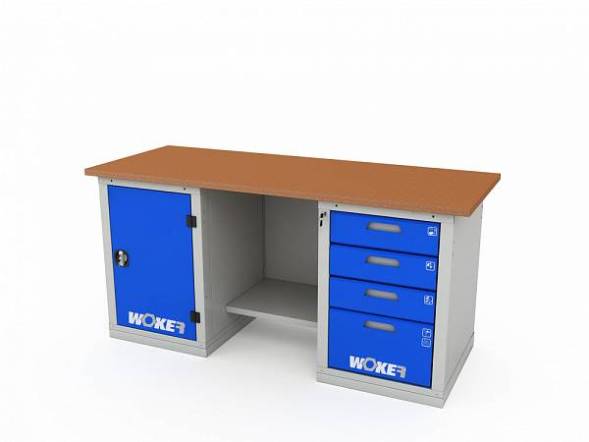 Верстак ДВК с 2 тумбами WOKER PRO 2104.1800
