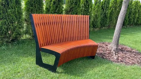 Скамейка стальная полукруглая «Авиньон» 1560 мм