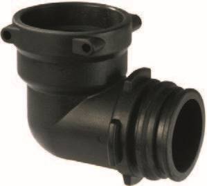 Переходник G3 угловой 90° T9M-T9F пластик Италия