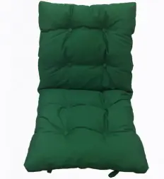 Матрас для скамеек из хлопка с пуговицами Синий (П)