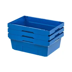 Контейнер пластиковый вкладываемый INSTORE, 600х400х220 мм, синий [KV 6422]