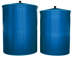 Бочка пластиковая садовая для дождевой воды и полива, 300л, голубой [361]