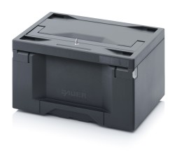 Ящик для инструментов с замком PRO TB S 4322 F1, 40 x 30 x 23 см, тёмно-серый бокс, тёмно-серая крышка