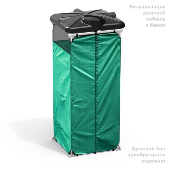 Бак пластиковый для летнего душа РОСА, 110 л, черный [DRS110S1]