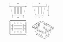 Ванна пластиковая пищевая К, 200 л, HDPE, синий [132.0200.601.0]