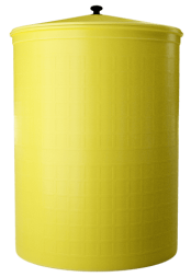 Бочка пластиковая садовая для дождевой воды и полива, 300л, желтый [371]