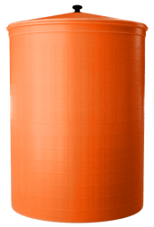 Бочка пластиковая садовая для дождевой воды и полива, 300л, терракотовый [351]