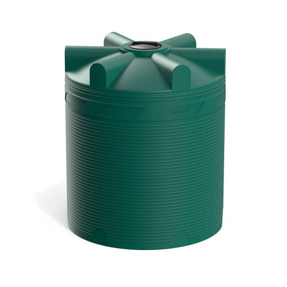 Емкость (резервуар) пластиковая вертикальная с крышкой, 9000 л, синий [TV9000S13]