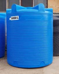 Емкость (резервуар) пластиковая вертикальная с крышкой, 9000 л, синий [TV9000S13]