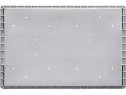 Ящик перфорированный 594x396x280 мм, 51 л, серый