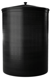 Бочка пластиковая садовая для дождевой воды и полива, 300л, черный [341]