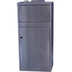 Мусорная урна Мега-3, 510х610х1310 мм, покраска по RAL, с емкостью 120 л