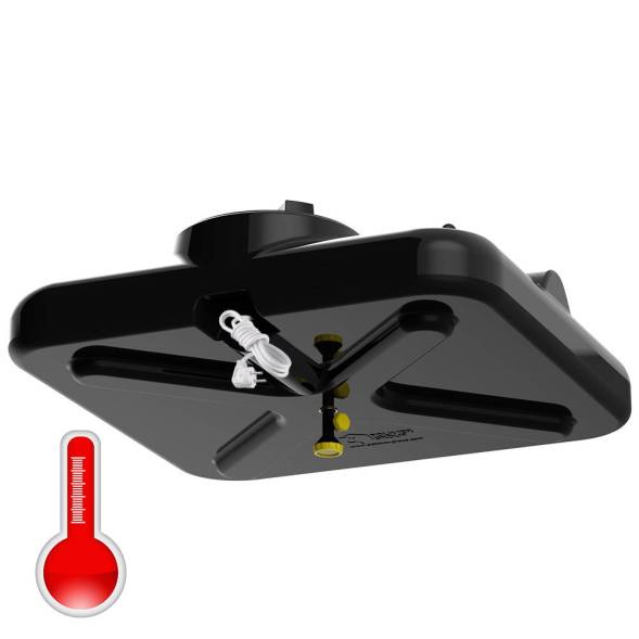 Бак пластиковый для летнего душа РОСА 160 л с подогревом, черный [DRS160S112]