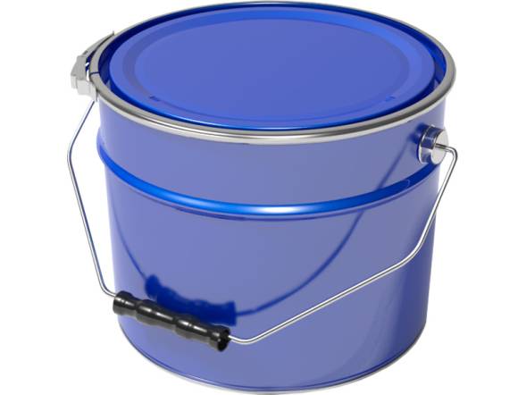 Ведро металлическое, 15 л, крышка-обруч, синий [2120]