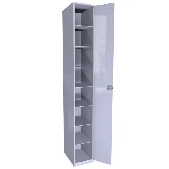 Металлический шкаф ХПГ 8 для СИЗ и противогазов 1870x260x380 мм с дверью Светло-серый