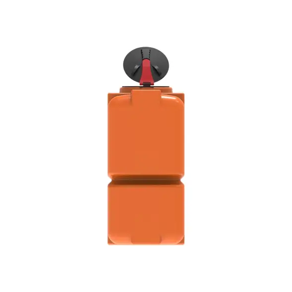 Емкость ST 2000л с патрубками 100мм с откидной крышкой оранжевая