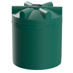 Емкость (резервуар) пластиковая вертикальная с крышкой, 9000 л, зеленый [TV9000S2]