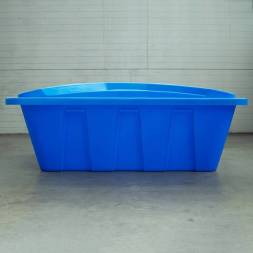 Ванна пластиковая пищевая с крышкой KN, 600 л, 1.0 г/см³, HDPE, синий [121201.0600.601.000]