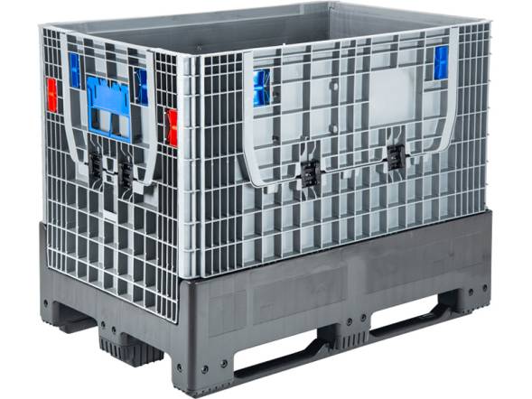 Многофункциональный контейнер разборный сплошной на 3-х полозьях с двумя дверцами DPF-Box 1208S, 1200x800x950 мм [DPF-Box 1208 S-S(3) F2]