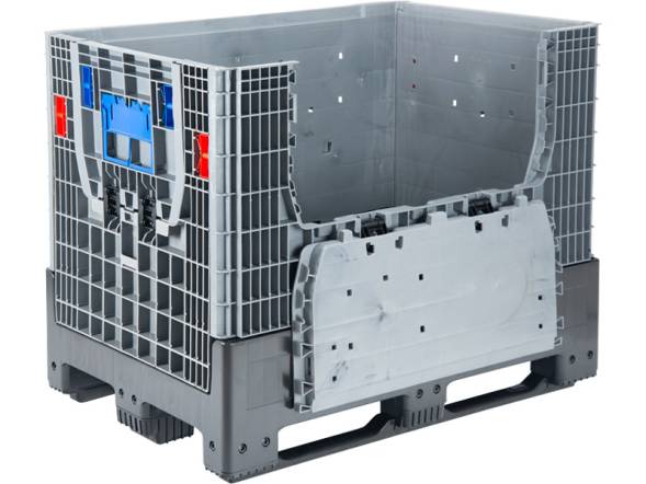 Многофункциональный контейнер разборный сплошной на 3-х полозьях с двумя дверцами DPF-Box 1208S, 1200x800x950 мм [DPF-Box 1208 S-S(3) F2]