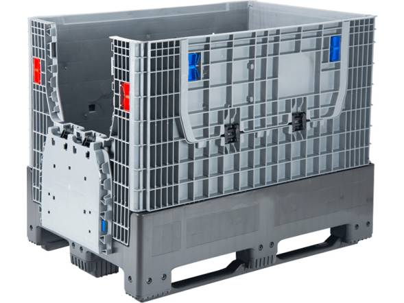 Многофункциональный контейнер разборный сплошной на 3-х полозьях с двумя дверцами DPF-Box 1208S, 1200x800x950 мм [DPF-Box 1208 S-S(3) F2]