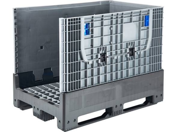 Многофункциональный контейнер разборный сплошной на 3-х полозьях с двумя дверцами DPF-Box 1208S, 1200x800x950 мм [DPF-Box 1208 S-S(3) F2]