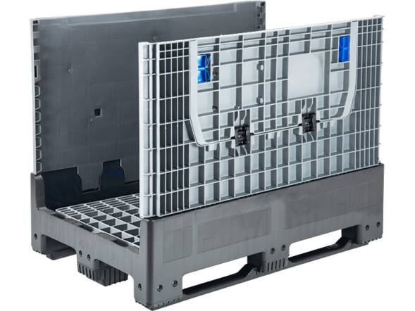 Многофункциональный контейнер разборный сплошной на 3-х полозьях с двумя дверцами DPF-Box 1208S, 1200x800x950 мм [DPF-Box 1208 S-S(3) F2]