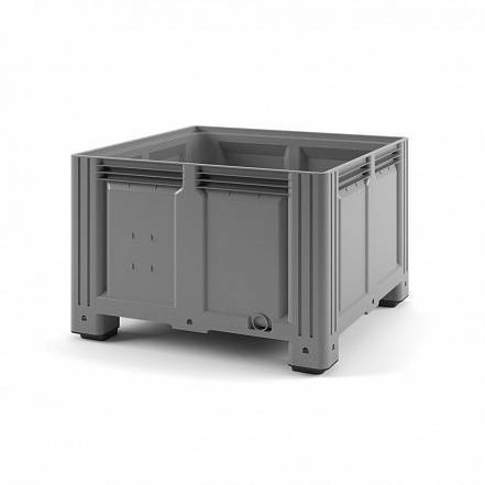 Крупногабаритный сплошной пластиковый контейнер на ножках IBOX, 1130x1130x760 мм, серый [11.604ВF.92.С10]