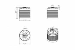 Емкость ЭВЛ 1000 л синяя