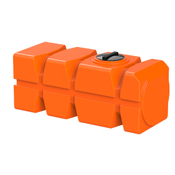 Емкость пластиковая горизонтальная для хранения воды и дизельного топлива с крышкой, 1000 л, оранжевый [TFG21000S1]