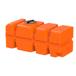 Емкость пластиковая горизонтальная для хранения воды и дизельного топлива с крышкой, 1000 л, оранжевый [TFG21000S1]