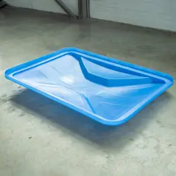 Ванна пластиковая пищевая с крышкой KN, 600 л, 1.2 г/см³, HDPE, синий [121207.0600.601.000]