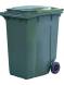 Пластиковый мусорный контейнер на колесах, 360л, зеленый