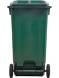 Пластиковый мусорный контейнер на колесах, 360л, зеленый
