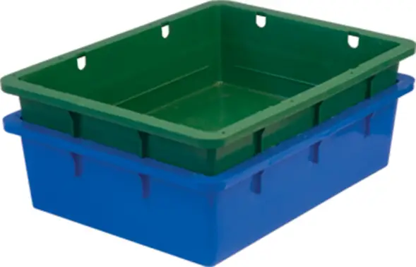 Ящик пластиковый сплошной, 532x400x141 мм, 22 л, белый [306]